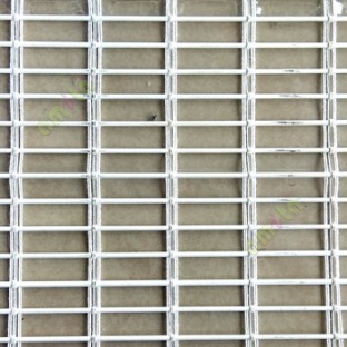 Pure white color horizontal stripes transparent flat scale and cylinder stick with vertical thread stripes rollup mechanism PVC Blinds 